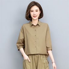 2022新款气质宽松显瘦休闲女装衬衫，女装衬衫，悦见她