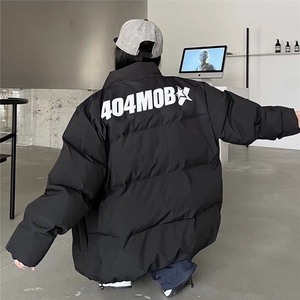 M258-P64 潮美式加厚保暖情侣面包服外套男女冬字母印花图片