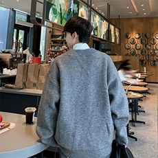 港风秋冬款男女V领毛衣本命年红针织衫线衣外套m29P45，男装针织衫/毛衣，星座1013-1