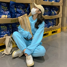 现货25春秋新款卫衣套装休闲跑步两件套女2C187-82211-P125-K188，女装套装/套裙，2C187