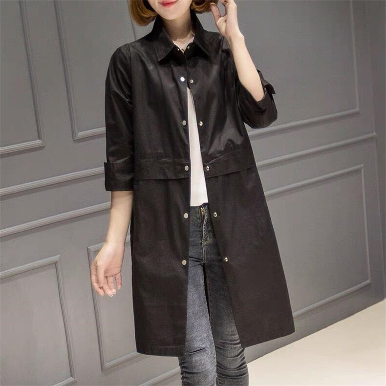 风衣外套中长款，女装风衣，千利红