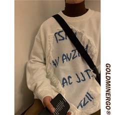 M902-秋冬韩版潮流宽松针织衫港风慵懒毛衣，男装针织衫/毛衣，星座1002-2