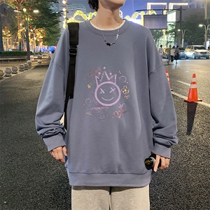 S6180-P28加绒款-P33秋季圆领卫衣男大码韩版宽松长袖外套,男款外套搭配卫衣图片