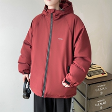 日系连帽冲锋衣棉服外套男女冬季宽松加厚保暖机能工装568/P90，男装棉衣，星座506