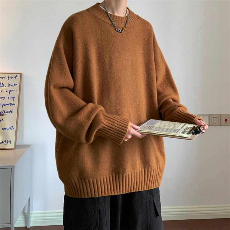 高质量！秋冬季半高领毛衣男士加绒加厚线衣男针织衫男MY00-P42,男装针织衫/毛衣,电商B367