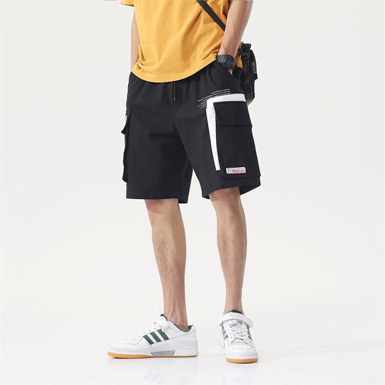 7XL~M码ins工装短裤男大码五分裤子2023夏季新品潮男胖子休闲图片