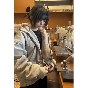 二代座山雕高质量重磅帆布可拆毛领棉衣ZM0999-P195图片