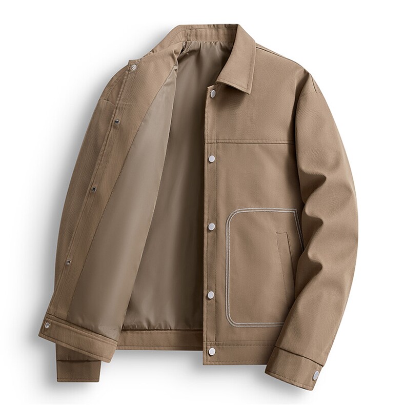 JK112春季时尚翻领夹克男士外套P67平铺，男装夹克，星座1615-1