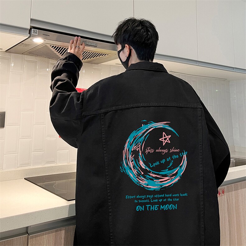 牛仔夹克男大码牛仔外套男茄克 NJ77341-P60加绒款-P75图片