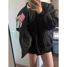 复古刺绣贴标外套趣味宽松飞行服男女春秋新款夹克宽松型JK165，男装夹克，星座1116A（原606A-3）
