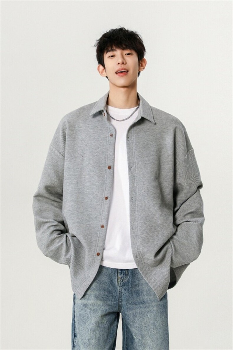 春季新款长袖衬衫男韩系宽松休闲衬衣外套星座812-CY555-P78,男装衬衫,星座812