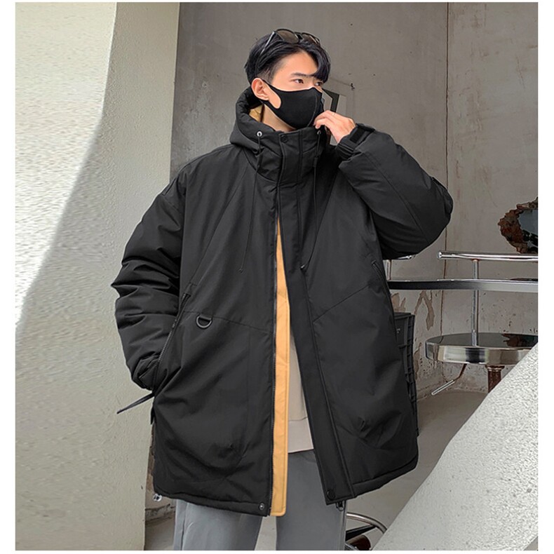 冬季男女登山服白鸭绒连帽纯色工装羽绒服外套A406Y93650P235,男装羽绒服,星座309（原A406）