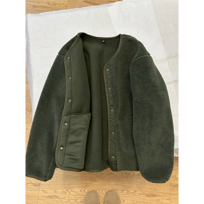 无领摇粒绒外套GS03-P85成分100聚酯纤维，女装短外套，星座1302