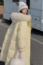 现货高品质大纽扣带毛领羽绒服2C236-808-P285-K385，女装羽绒服，2C236