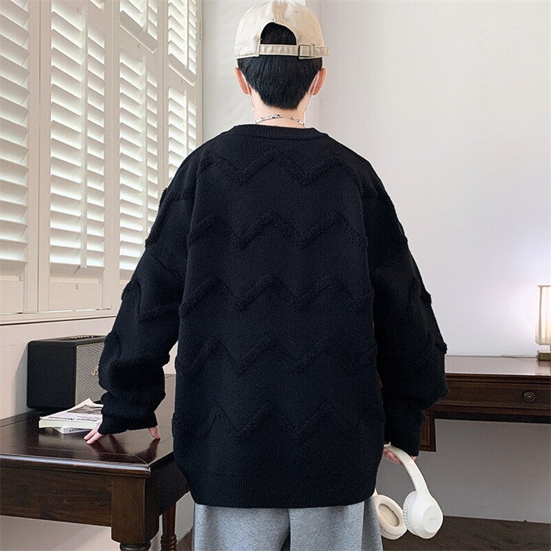 84681-特P58秋冬新款休闲毛衣男长袖针织衫港风宽松打底衫,男装针织衫/毛衣,电商D310B