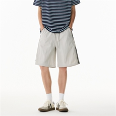 抖音品质夏季新款美式条纹运动宽松五分裤B315-K25792-特p25控48，男装牛仔裤，电商B315
