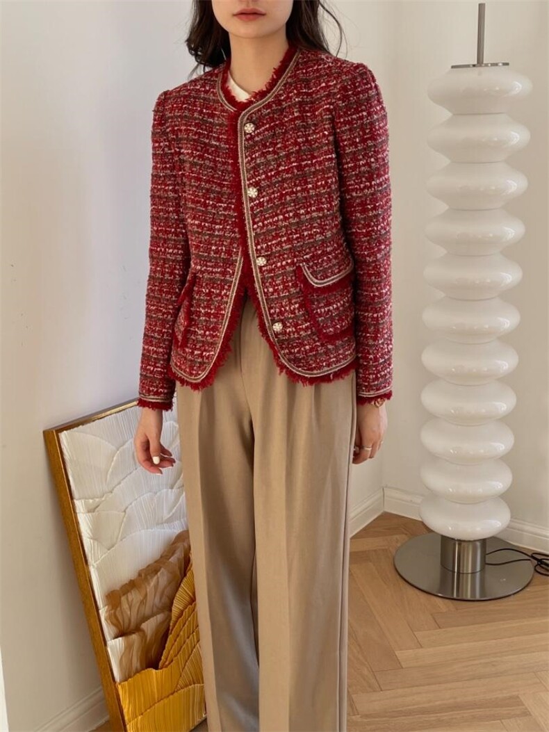 2021新款小香风/红色系，其它，奥瑾