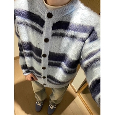 美式复古毛衣开衫外套男女秋冬季氛围感针织衫潮M9564-P64，男装针织衫/毛衣，星座208-5