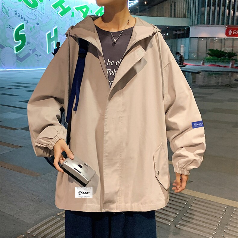 JK41062-P85加棉款-P115纯棉连帽夹克男士大码工装夹克男外套男,男装夹克,电商A040