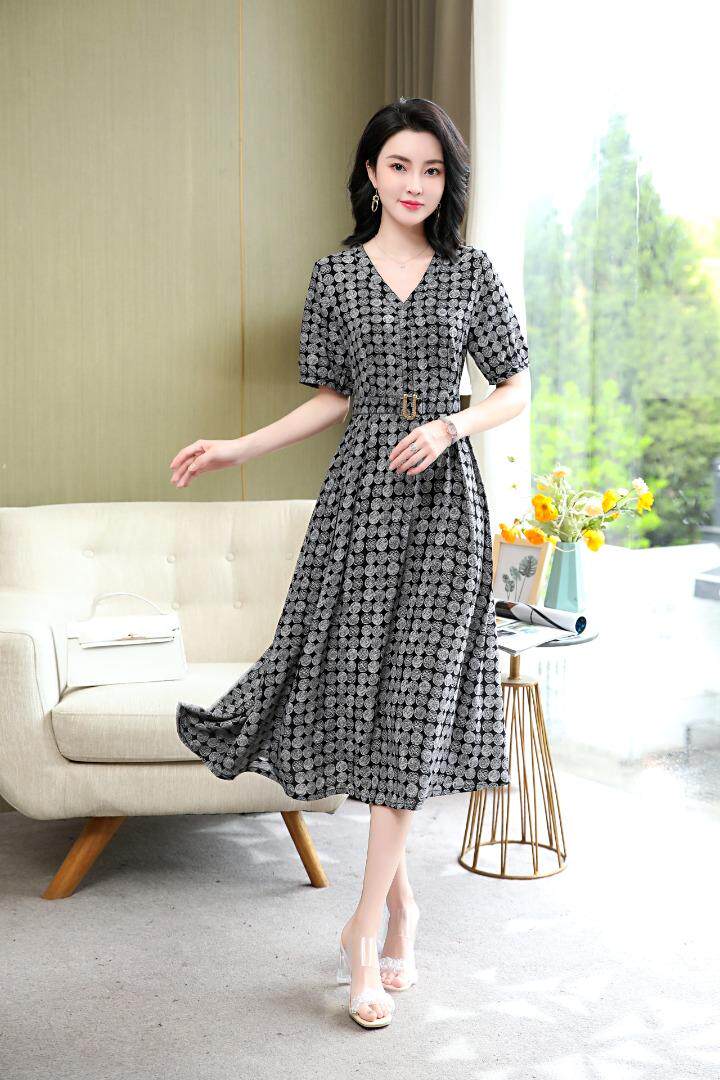 现货～新款连衣裙～气质款L到4XL，女装连衣裙，欧雅思丹尔