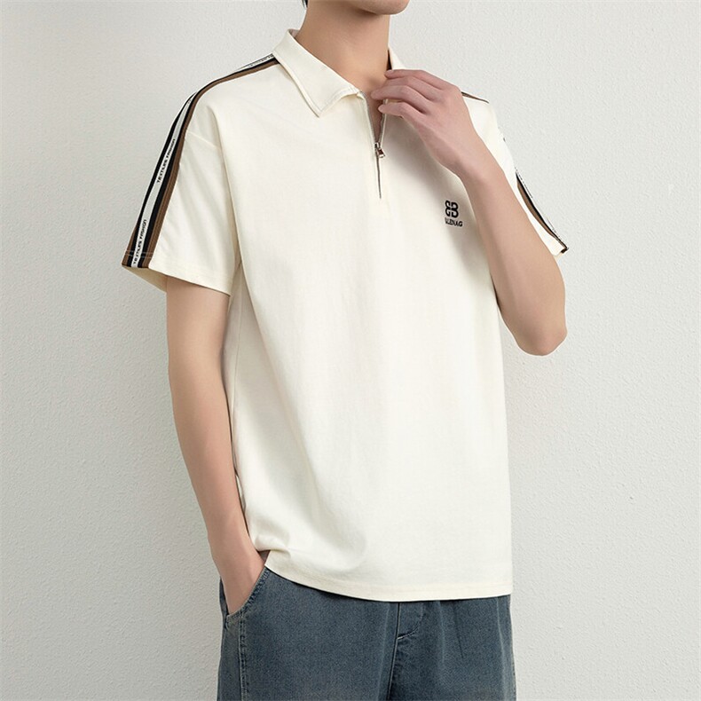 夏季短袖男刺绣翻领POLO衫T恤宽松休闲半袖上衣YD35331-P40,男装Polo衫,星座310B-3
