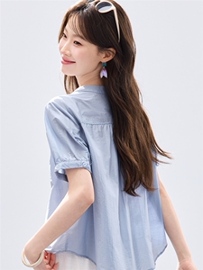 现货2026夏装新款休闲凉爽透气女士上衣衬衣衬衫图片