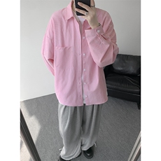 衬衫男春季新款港风宽松大码条纹长袖衬衣CS801-特P29，男装衬衫，星座214-3