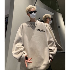 抖音得物供货提供视频秋冬重磅美式麂皮绒圆领卫衣JY316，男装卫衣，电商A486