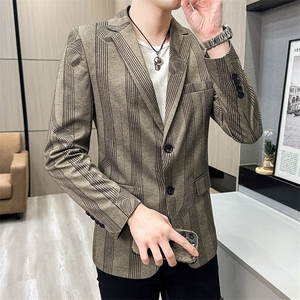 春秋帅气休闲韩版修身提花男士小西服 两扣西服XZ613B-5311-P70图片
