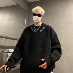 高质量！秋冬季半高领毛衣男士加绒加厚线衣针织衫男DMY539-特P38图片