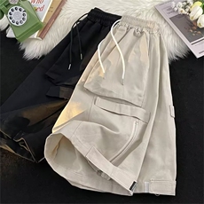 休闲短裤男韩版潮流拉链开衩高街帅气2023夏季ins五分裤K4066-P38，男装休闲裤，星座412-3