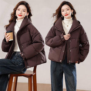 2024冬季新款时尚气质优雅宽松舒适保暖短款棉衣，女装棉衣/棉服，香香