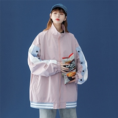 ！春装新款多色袖子拼接撞色宽松棒球夹克外套G350P65控88，男装夹克，A247A