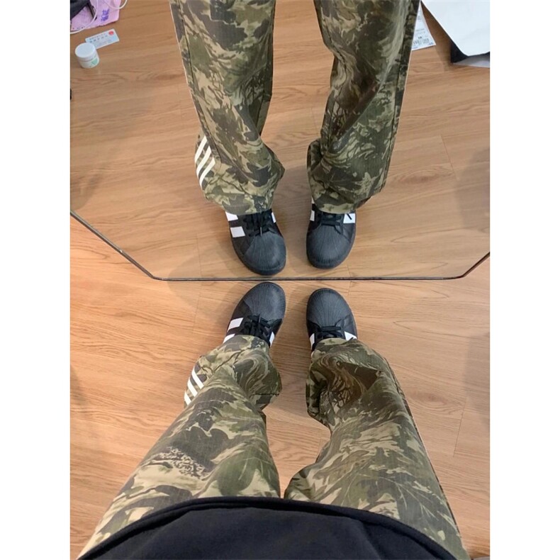 【网图】迷彩工装裤男三条杠裤子美式hiphop阔腿裤BNLL03-P特50,男装工装外套,星座1007（原301D）