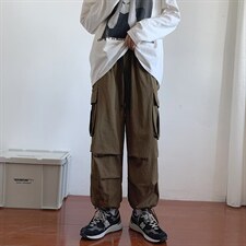 218-1-P43-GK853新款时尚休闲工装直筒阔腿裤，男装休闲裤，四季星座218-1