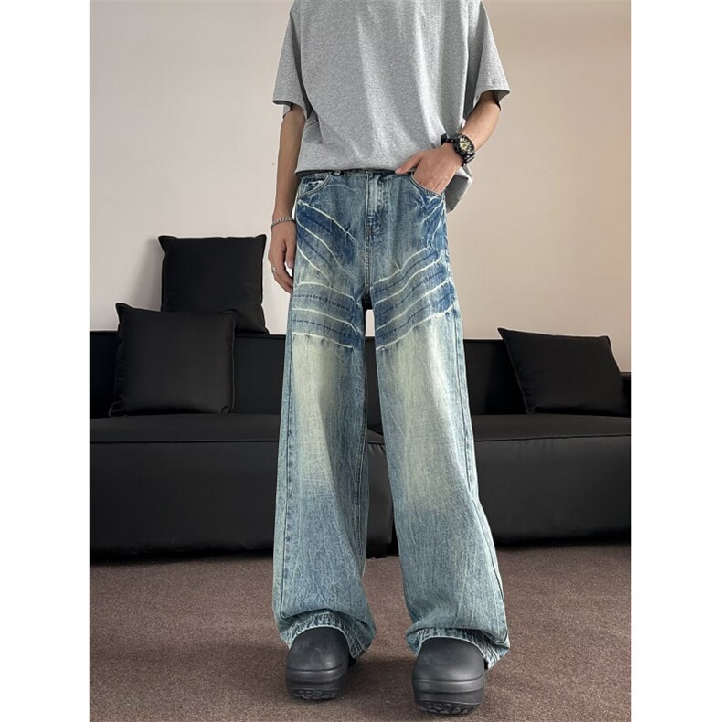 D219A/7668/P55高街牛仔裤男港风，男装牛仔裤，电商D256A(原B258A)