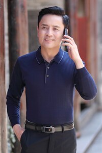 2023年秋季新款卫衣男秋装潮牌中老年纯色长袖t恤薄款上衣服图片