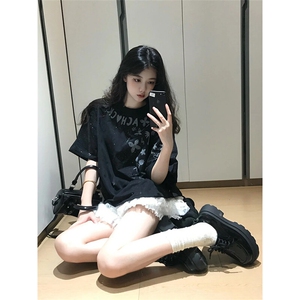 万针全刺绣工艺抖音得物高品质260克重磅纯棉双纱美式高街短袖T恤图片