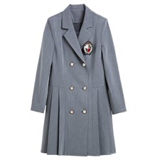 西装双排扣连衣裙气质轻熟风女装女神范职业装，女装连衣裙，寒都衣屋