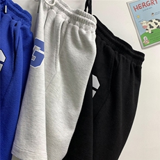 平铺2023夏季新款克莱因蓝华夫格短裤百搭休闲五分裤A83p35控58，男装休闲裤，电商A247-1