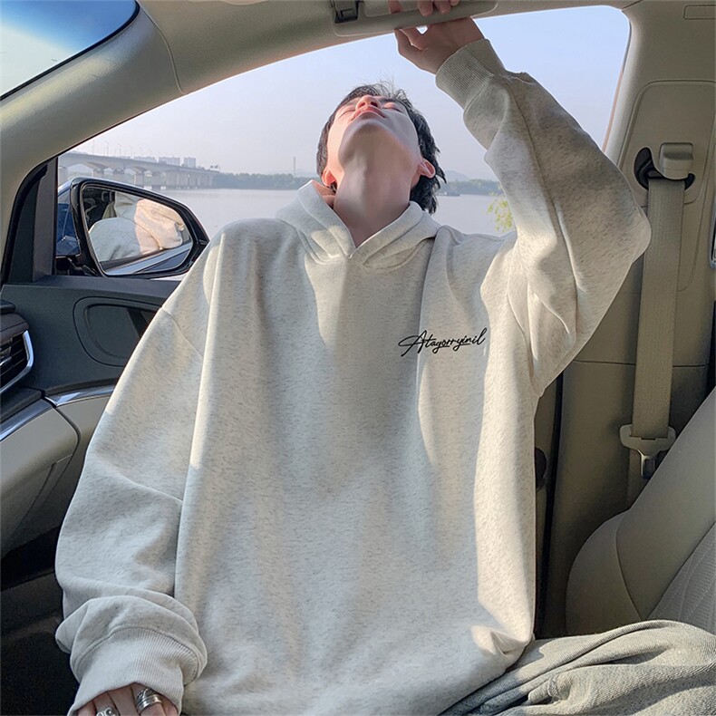 抖音得物供货可提供视频秋冬重磅美式宽松连帽卫衣WKD14,男装卫衣,电商A486