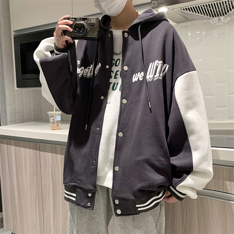22冬新款宽松休闲oversize港风百搭加厚外套拉链衫B266-Y620-P80,女装短外套,星座B257-1