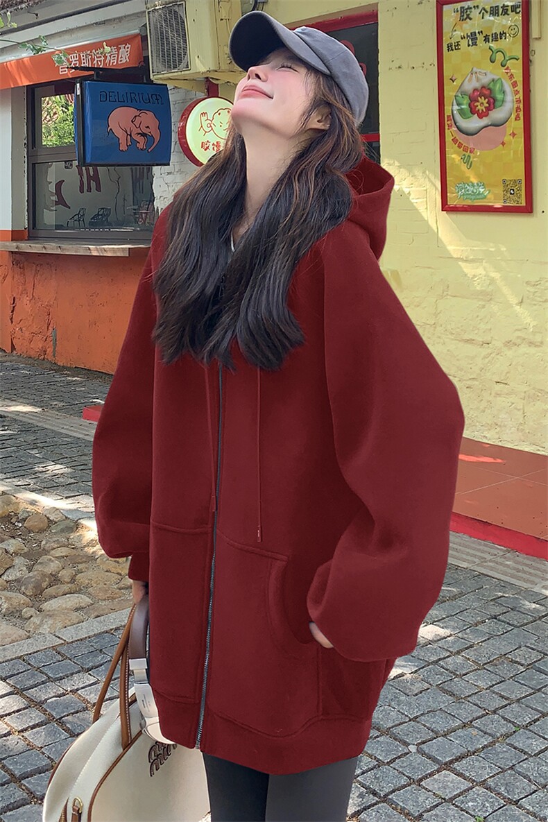 2C085-Q027P125新款街头风宽松加绒加厚卫衣K188已出大货,女装卫衣/绒衫,2C085