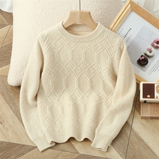 时尚儿童羊毛衫男童女童秋冬新款保暖加厚针织衫宝宝毛衣外套，童装儿童羊毛衫，冰晶童装