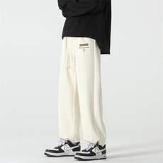 KP756P45美式潮流休闲裤男港风宽松直筒拖地裤束脚裤卫裤，男装休闲裤，星座1204-3