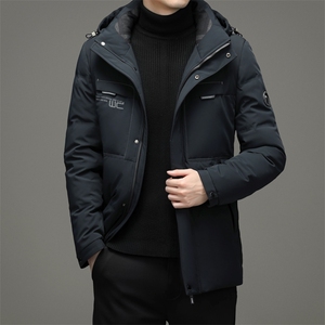 鸭绒羽绒服男士2023冬季新款休闲连帽潮流男装外套ZELD9843-P355图片