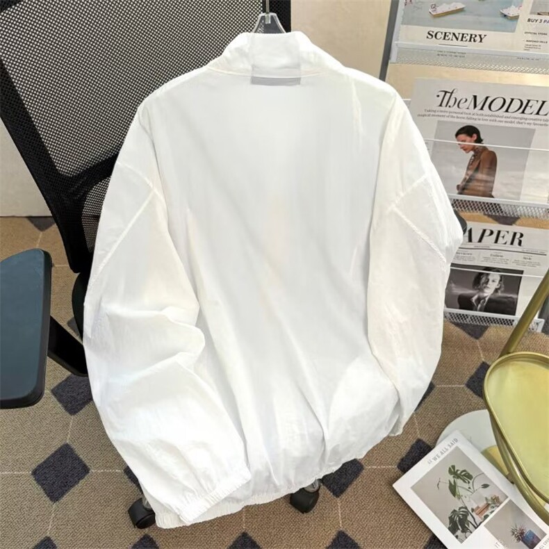 夏薄款立领防晒衣夹克男日系复古宽松休闲百搭情侣外套FS112P45,男装夹克,星座1013-5
