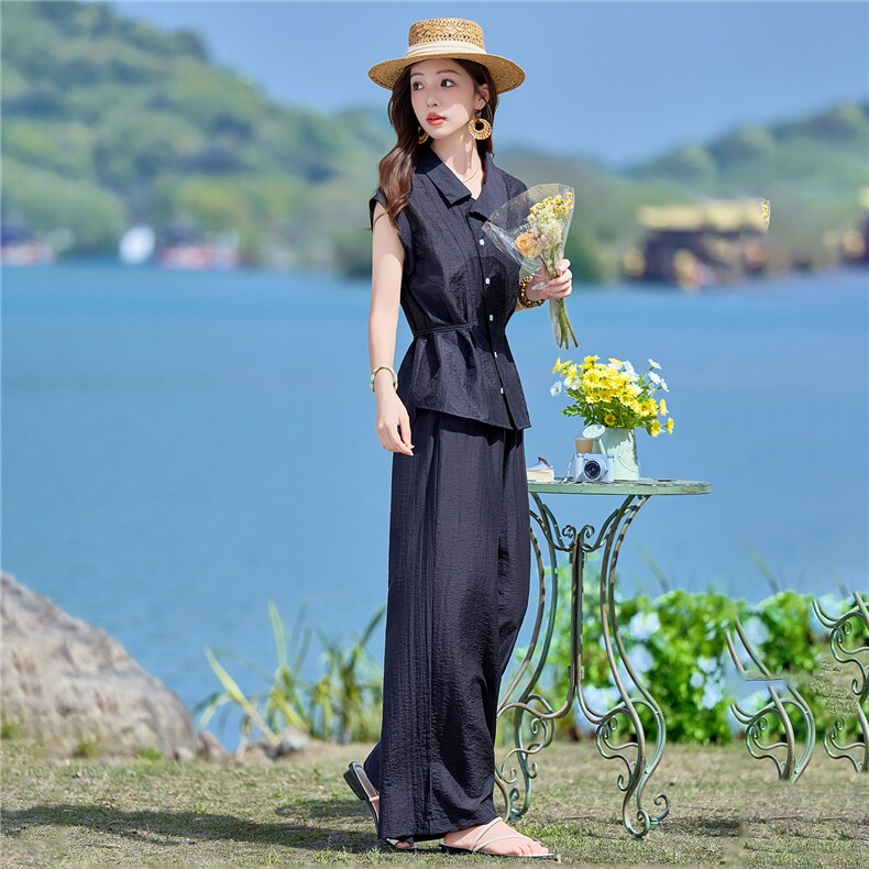 2026年夏季天丝牛仔休闲两件套凉爽套装女,女装套装/套裙,依路服饰