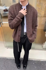 立领毛衣开衫高品质鹿毛绒针织衫M-2XL网络图MY1026-P45，男装针织衫/毛衣，星座301C-5
