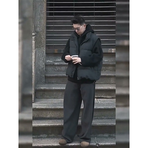 现货5W件冬季三防硬挺boxy短款立领棉衣马夹外套加厚马甲保暖棉服